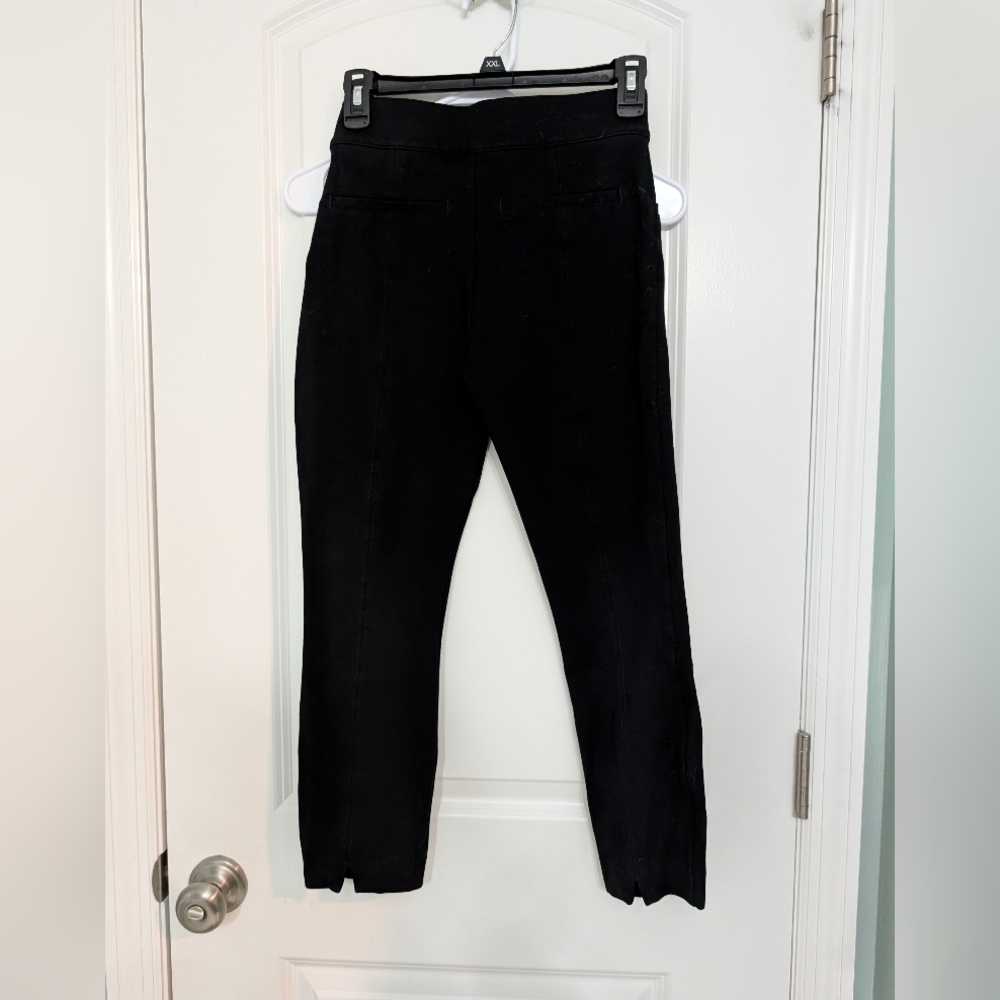 Spanx, Size XS Petite, The Perfect Ankle Pant, Black, Ponte Pull On - Picture 2 of 4